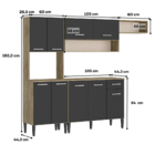 Armário Cozinha Compacta Arizona Smart Carraro