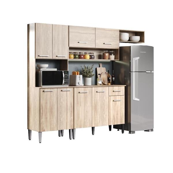 Armário Cozinha Compacta Arizona Smart Carvalho Carraro