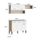 Armário Cozinha Compacta Arizona Tiny Carraro