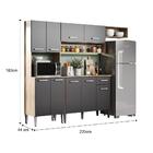 Armário Cozinha Compacta Arizonasmart Carvalho/preto Carraro