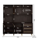 Armário Cozinha Compacta Flex 04 Portas E 03 Gavetas Kit4322