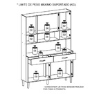 Armário Cozinha Compacta Golden Branco/white/cp Petróleo 8 Po