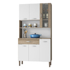 Armário Cozinha Compacta Golden Nogal/white/ Nogal 6 Portas 1