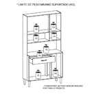 Armário Cozinha Compacta Golden Nogueira/off White/cp Ripado