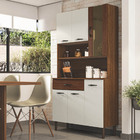 Armário Cozinha Compacta Golden Nogueira/off White/cp Ripado