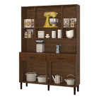 Armário Cozinha Compacta Golden Nogueira/off White/cp Ripado