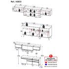 Armário Cozinha Completa 260cm Veneza Up Multimóveis V2033