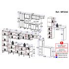 Armário Cozinha Completa 6 Pçs Com Bancada Siena Multimóveis