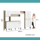 Armário Cozinha Completa Arizona Plus Carvalho Com Branco Car