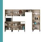 Armário Cozinha Completa Arizona Plus Carvalho Com Branco Car