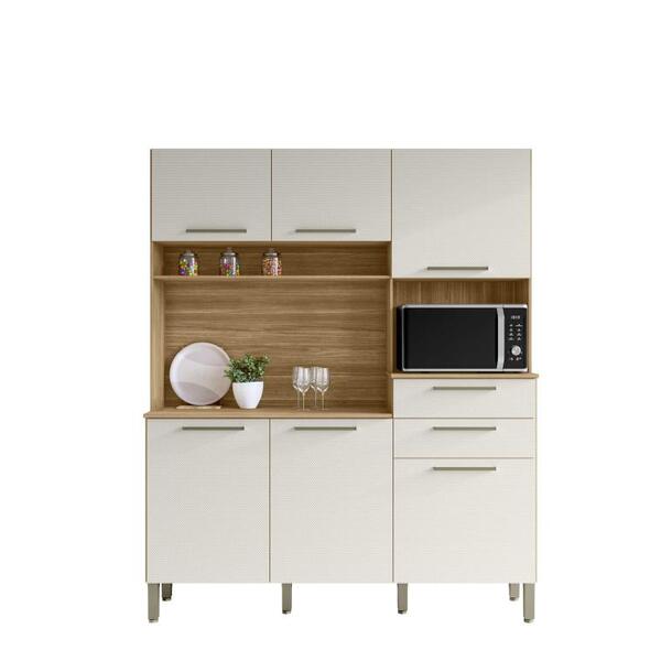 Armário Cozinha Completa Compacta 6 Portas 2 Gaveta Montesa K