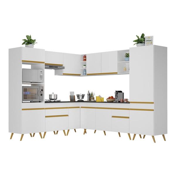 Armário Cozinha Completa De Canto Veneza Multimóveis V2046