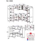 Armário Cozinha Completa De Canto Veneza Multimóveis V2046