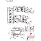 Armário Cozinha Completa De Canto Veneza Multimóveis V2048