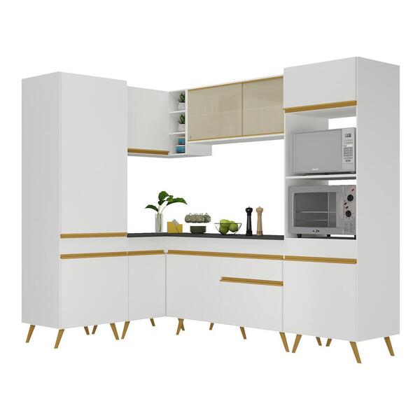 Armário Cozinha Completa De Canto Veneza Multimóveis V2049