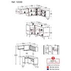 Armário Cozinha Completa De Canto Veneza Multimóveis V2059