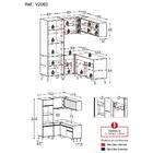 Armário Cozinha Completa De Canto Veneza Multimóveis V2063