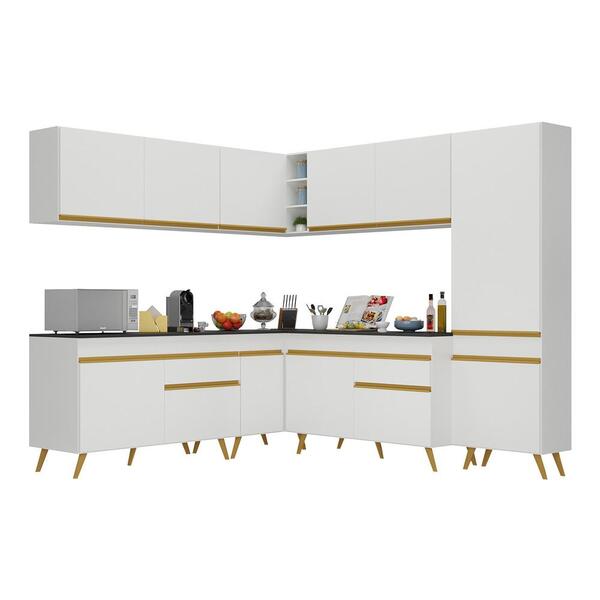 Armário Cozinha Completa De Canto Veneza Multimóveis V2067