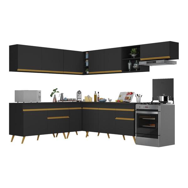 Armário Cozinha Completa De Canto Veneza Multimóveis V2068