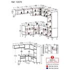 Armário Cozinha Completa De Canto Veneza Multimóveis V2070