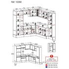 Armário Cozinha Completa De Canto Veneza Multimóveis V2082