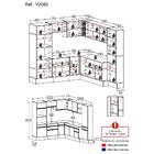 Armário Cozinha Completa De Canto Veneza Multimóveis V2082