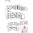 Armário Cozinha Completa De Canto Veneza Multimóveis V2083