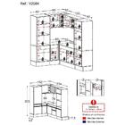 Armário Cozinha Completa De Canto Veneza Multimóveis V2084