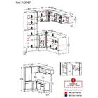 Armário Cozinha Completa De Canto Veneza Multimóveis V2087