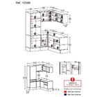 Armário Cozinha Completa De Canto Veneza Multimóveis V2088