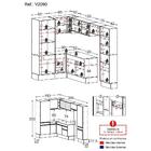 Armário Cozinha Completa De Canto Veneza Multimóveis V2090