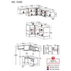 Armário Cozinha Completa De Canto Veneza Multimóveis V2095