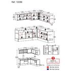 Armário Cozinha Completa De Canto Veneza Multimóveis V2096
