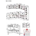 Armário Cozinha Completa De Canto Veneza Multimóveis V2100