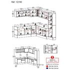 Armário Cozinha Completa De Canto Veneza Multimóveis V2100