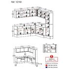 Armário Cozinha Completa De Canto Veneza Multimóveis V2102