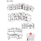 Armário Cozinha Completa De Canto Veneza Multimóveis V2103