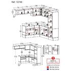 Armário Cozinha Completa De Canto Veneza Multimóveis V2105