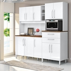 Armário Cozinha Completa Kit Rubi 10 Portas Branco