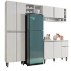 Armário Cozinha Completa Modulada Com Tampo Isadora Branco