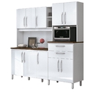 Armário Cozinha Completa Rubi 10 Portas Branco