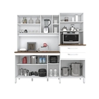 Armário Cozinha Completa Rubi 10 Portas Branco