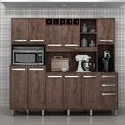 Armário Cozinha Completa Valdemóveis Petra Castanho