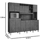 Armário Cozinha Completa Valdemóveis Petra Castanho