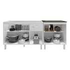 Armário Cozinha Gabinete Pia De 120 Cm Aline E Balcão Fran Pa