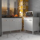 Armário Cozinha Gabinete Pia De 120 Cm Aline E Balcão Jane Pa