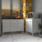 Armário Cozinha Gabinete Pia De 120 Cm Aline E Balcão Jane Pa