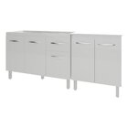 Armário Cozinha Gabinete Pia De 120 Cm Aline E Balcão Jane Pa