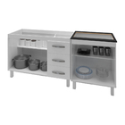 Armário Cozinha Gabinete Pia De 120 Cm Bianca Com Balcão Cook