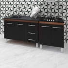 Armário Cozinha Gabinete Pia De 120 Cm Bianca Com Balcão Cook